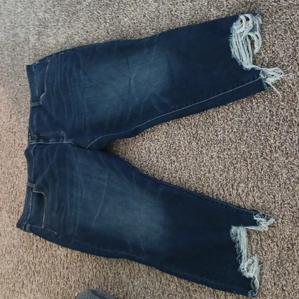 American Eagle Outfitters Blue Ankle Cropped Jeans